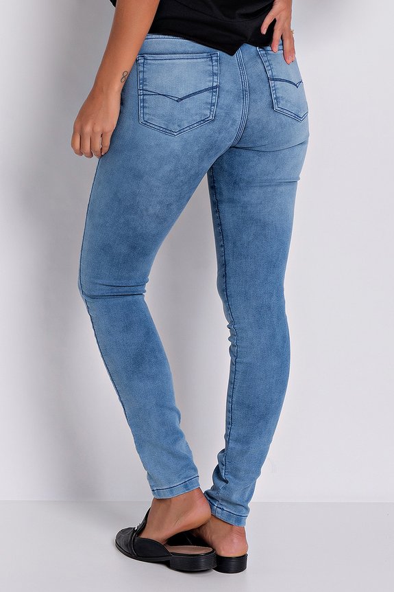Calça Jeans Feminina Cigarrete Malha Calça Jeans Feminina Cigarrete Malha