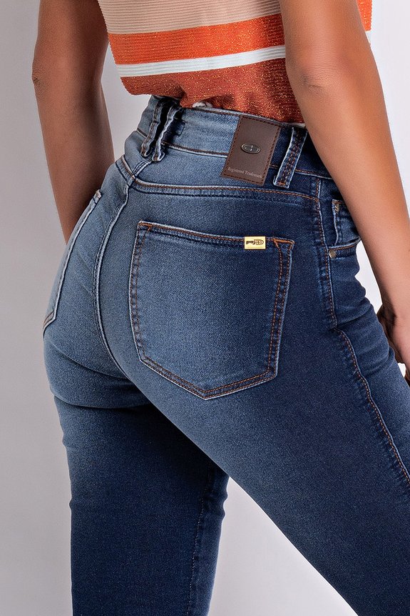 Calça Jeans Feminina Cigarrete Tradicional Malha Calça Jeans Feminina Cigarrete Tradicional Malha