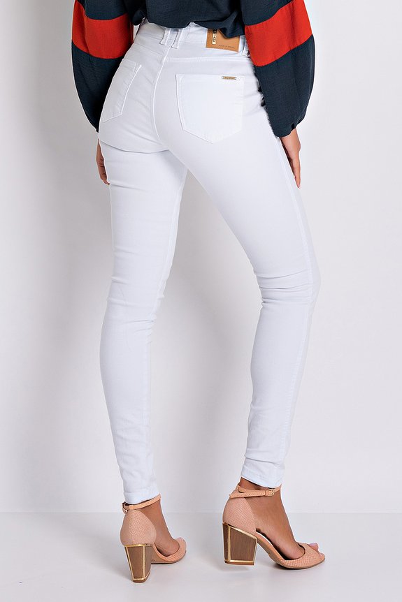Calça Jeans Feminina Skinny Stretch Branca Calça Jeans Feminina Skinny Stretch Branca