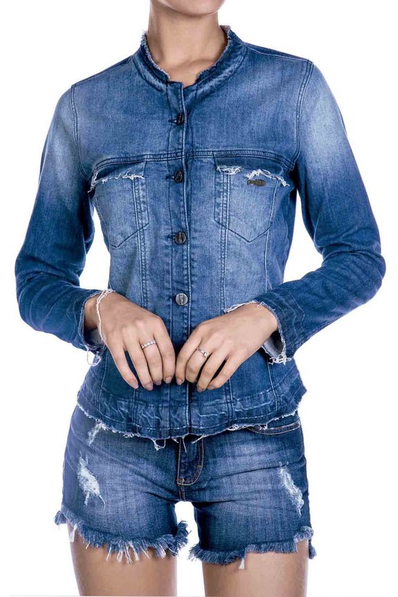 Jaqueta Jeans Feminina Benson Jaqueta Jeans Feminina Benson