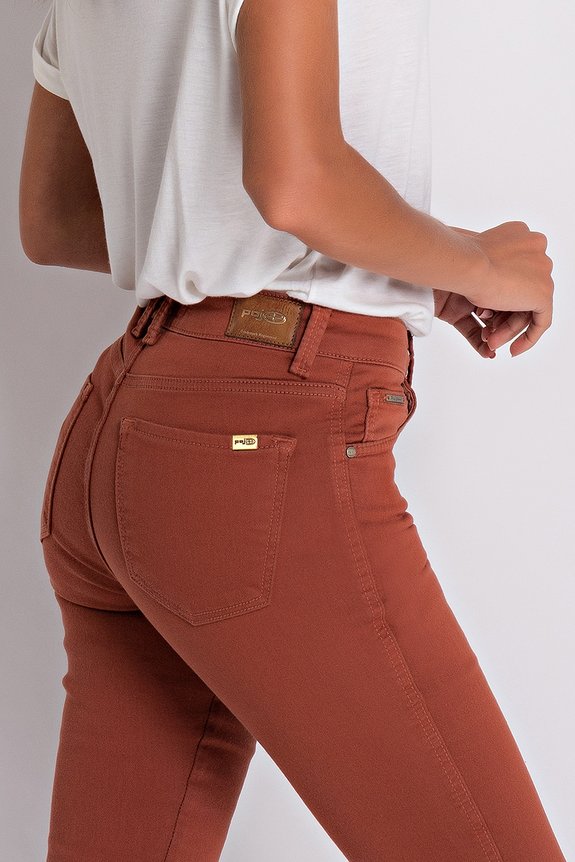 Calça Jeans Feminina Skinny Malha Ferrugem Calça Jeans Feminina Skinny Malha Ferrugem
