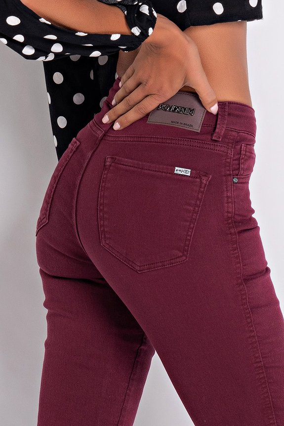 Calça Jeans Feminina Skinny Malha Ferrugem Calça Jeans Feminina Skinny Malha Ferrugem