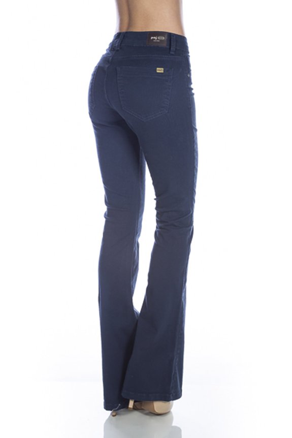 Calça Jeans Feminina Flare Chloe Azul Escuro Calça Jeans Feminina Flare Chloe Azul Escuro