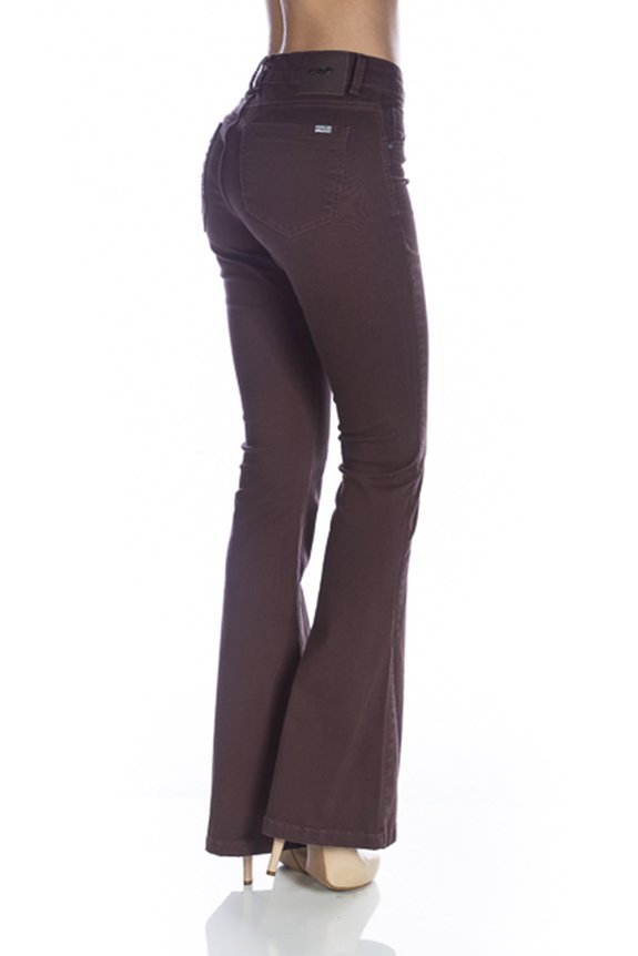 Calça Jeans Feminina Flare Chloe Azul Escuro Calça Jeans Feminina Flare Chloe Azul Escuro