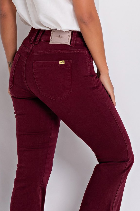 Calça Jeans Feminina Flare Chloe Azul Escuro Calça Jeans Feminina Flare Chloe Azul Escuro