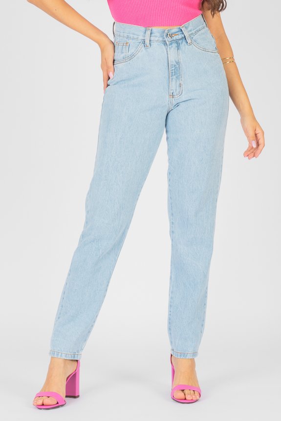 Calça Jeans Mom Marmorizada Life Cintura Alta Calça Jeans Mom Marmorizada Life Cintura Alta