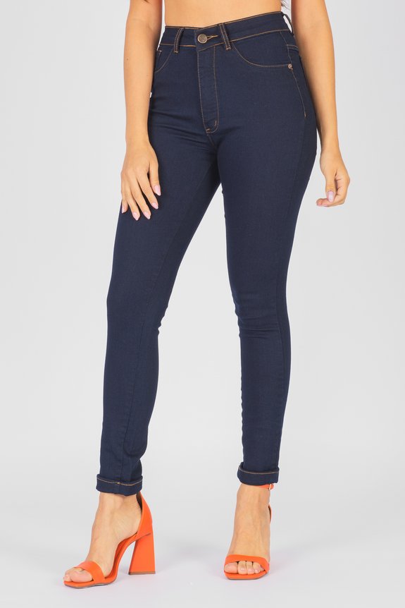 Calça Jeans Skinny Splash Cintura Alta Amaciada Calça Jeans Skinny Splash Cintura Alta Amaciada