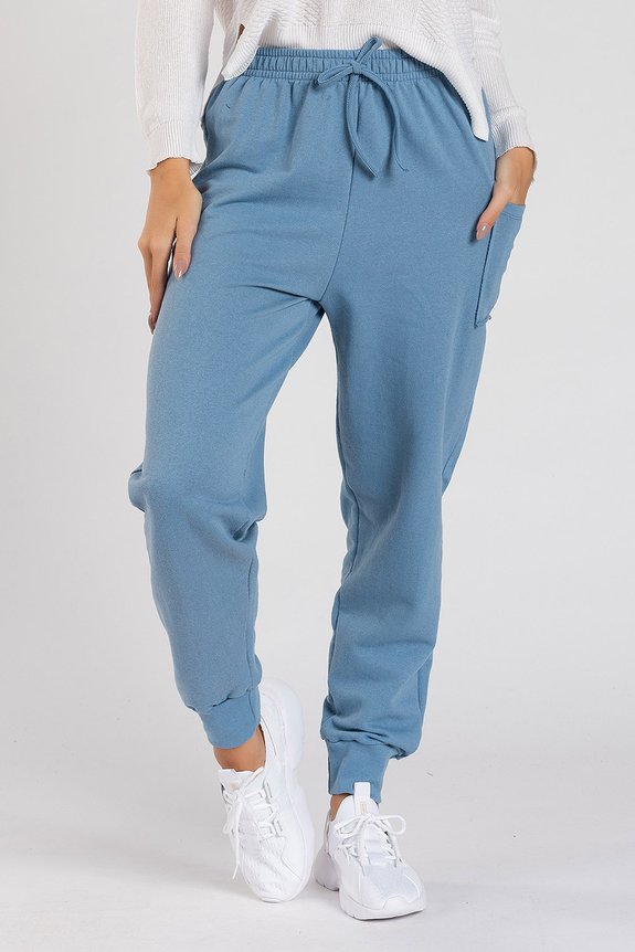 Calça Moletom Jogger Joy Azul Cobalto Calça Moletom Jogger Joy Azul Cobalto