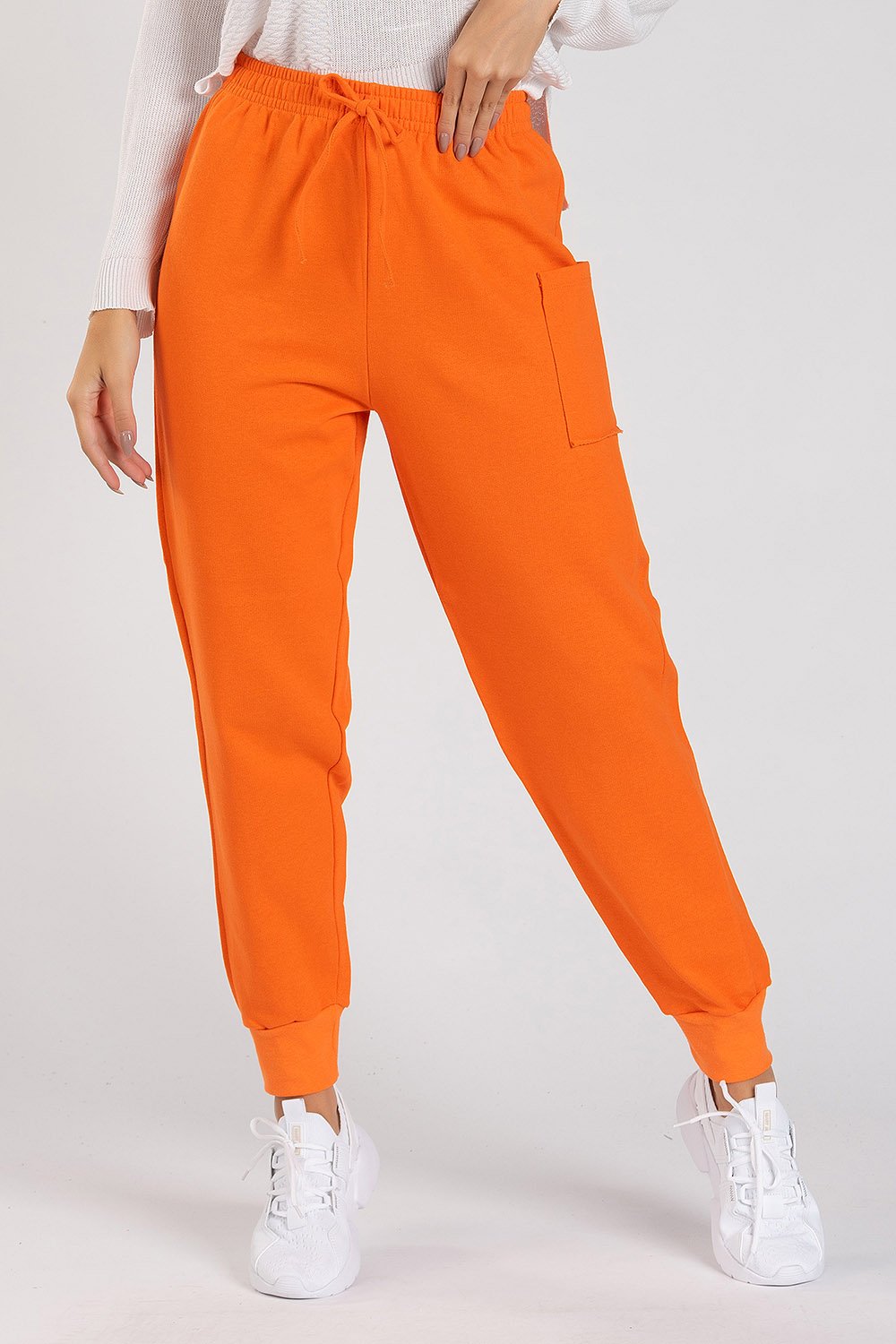 Calça sales laranja moletom