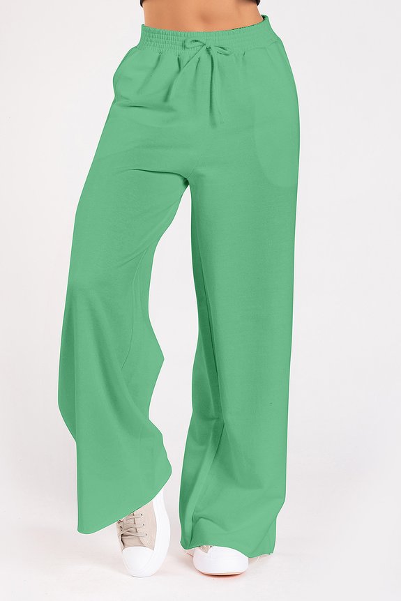 Calça Moletom Wide Leg Tai Verde Calça Moletom Wide Leg Tai Verde