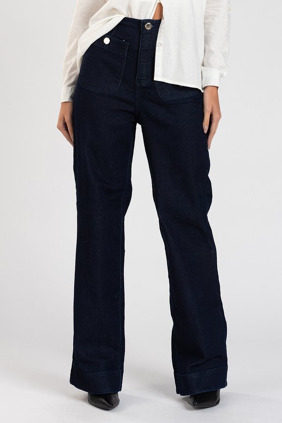 Calça Wide Leg Reta Merle Calça Wide Leg Reta Merle