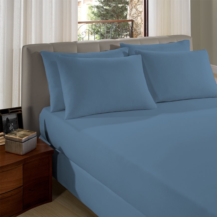 Jg de Cama 3 Pçs King Liso SulBrasil Premium 100% Algodão Jg de Cama 3 Pçs King Liso SulBrasil Premium 100% Algodão