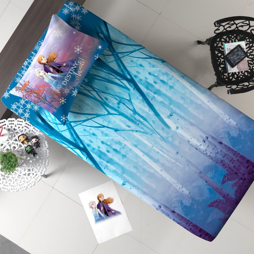 Jg de Cama 2 Pçs Infantil Portallar Disney Frozen Destiny Malha Jg de Cama 2 Pçs Infantil Portallar Disney Frozen Destiny Malha