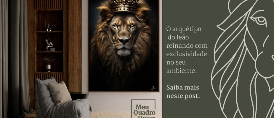 Quadros Decorativos: Transformando Sua Sala com a Majestade do Leão