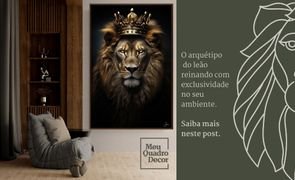 Quadro Decorativo Leão Majestoso