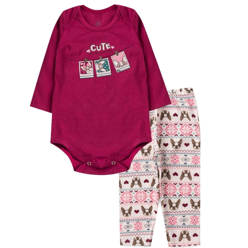 conjunto inverno body calca legging bebe menina loja roupa online site miau moda kids