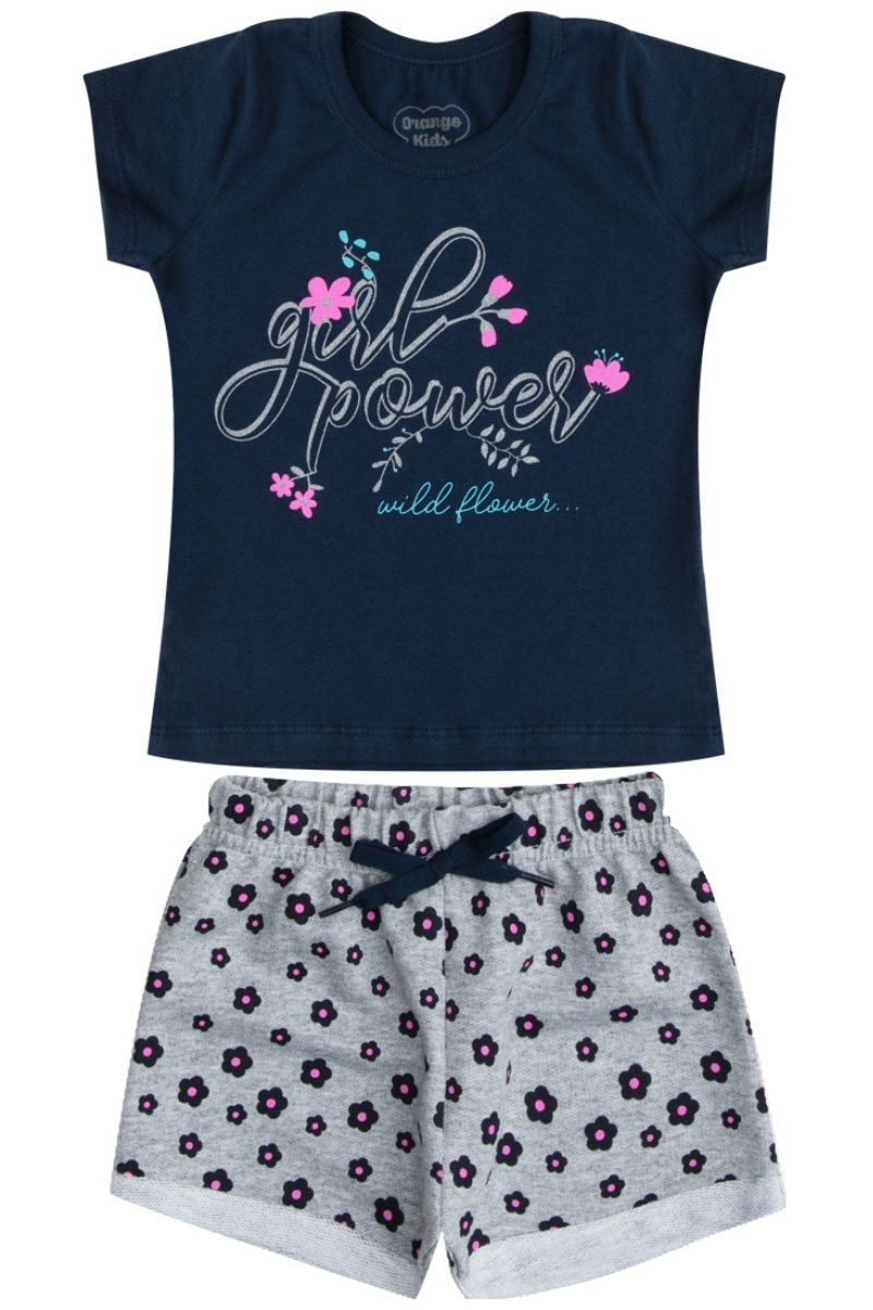 Conjunto Bebê Camiseta Branca Shorts (1/2/3)