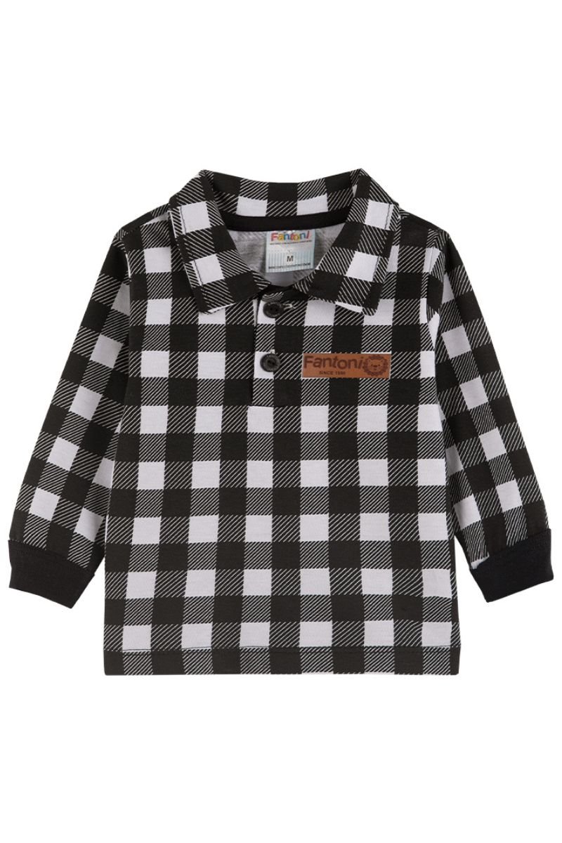 camisa xadrez bebe loja roupa online barata enxoval site miau moda kids
