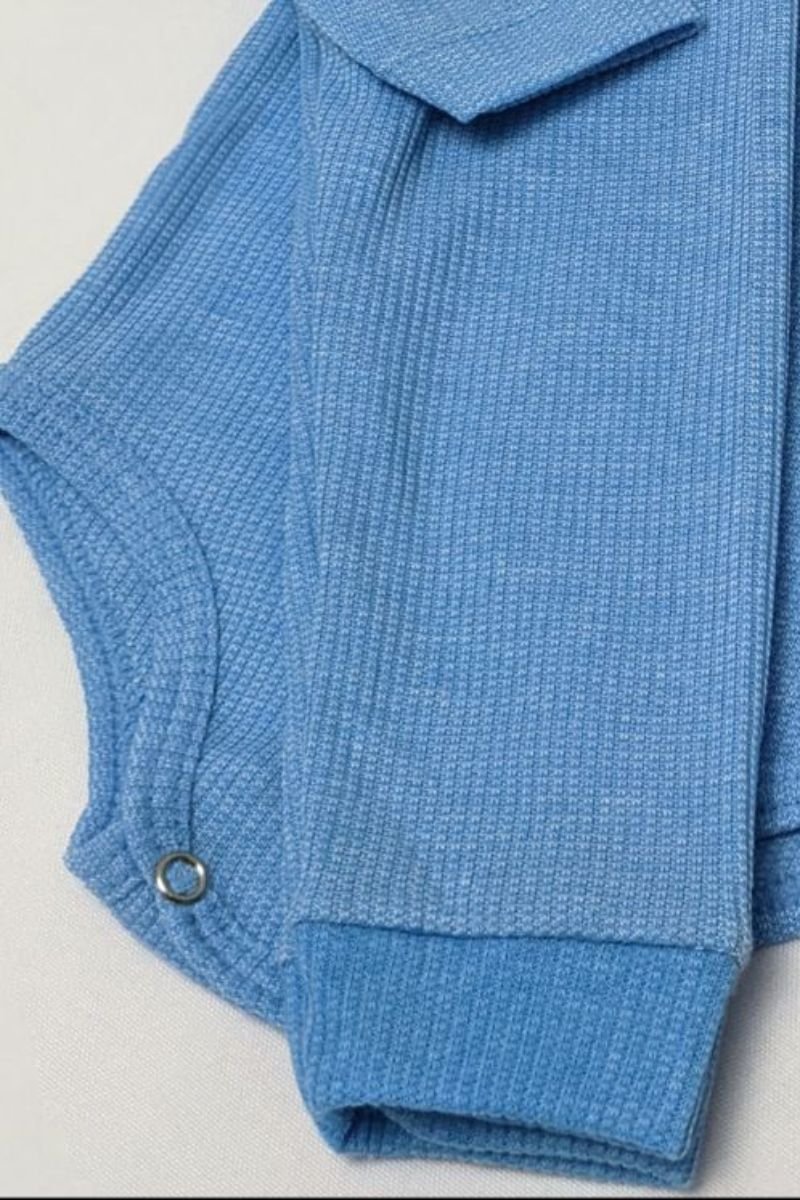 conjunto canelado algodao bebe body calca azul loja roupa online barata enxoval site miau moda kids 1