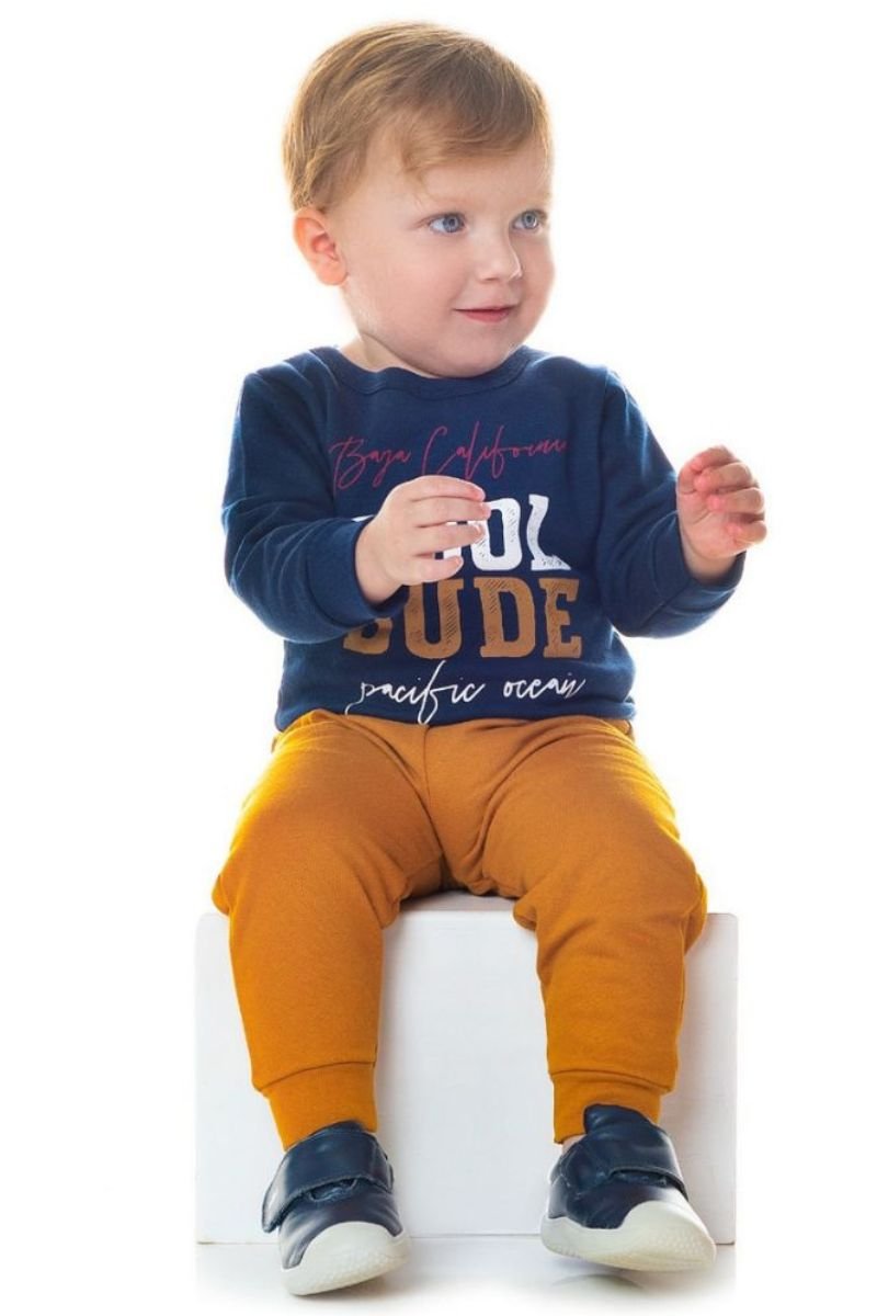 conjunto bebe masculino blusa calca moletom loja roupa online site miau moda kids 6