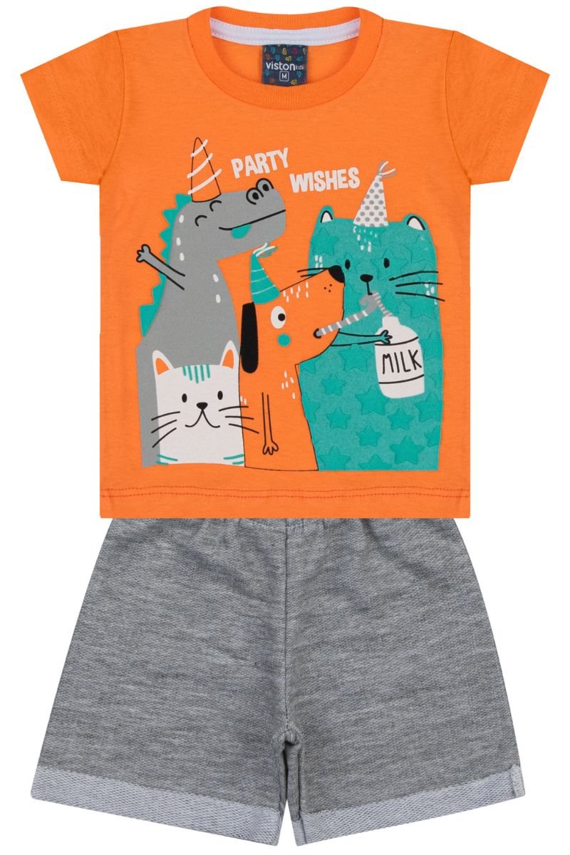 conjunto bebe menino camiseta bermuda masculino loja roupa barata online site miau moda kids 1