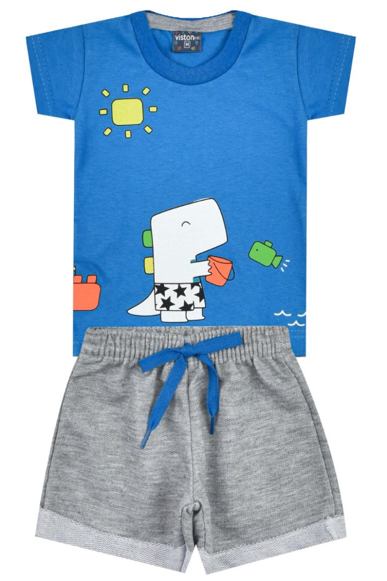 conjunto bebe menino camiseta bermuda loja roupa online barata miau moda kids 1