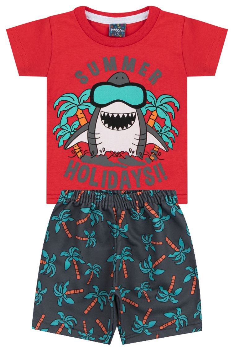 conjunto bebe masculino camiseta bermuda loja infantil roupa barata online site miau moda kidds 7