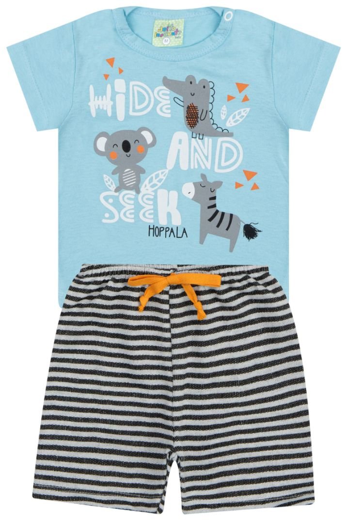 conjunto bebe masculino camiseta dinossauro bermuda loja roupa barata online enxoval menino site miau moda kids 4