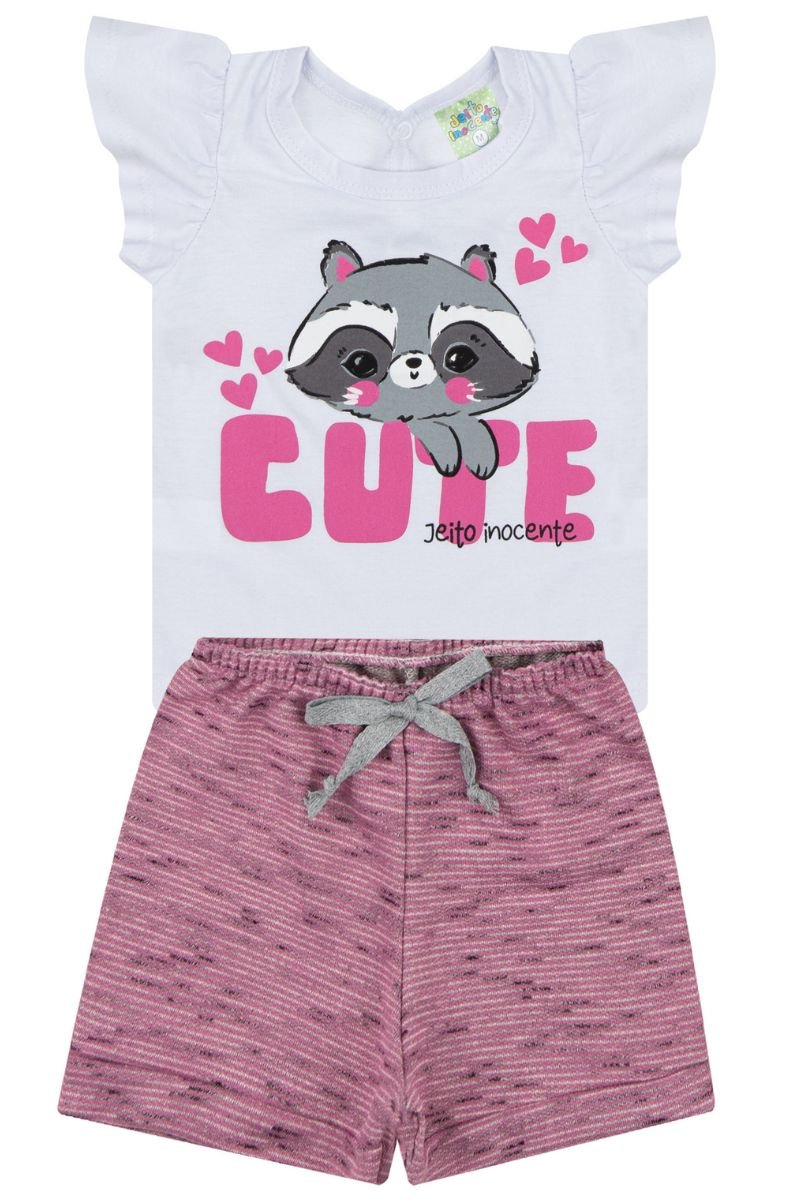 conjunto bebe feminino camiseta bermuda loja roupa barata online enxoval menino site miau moda kids 2
