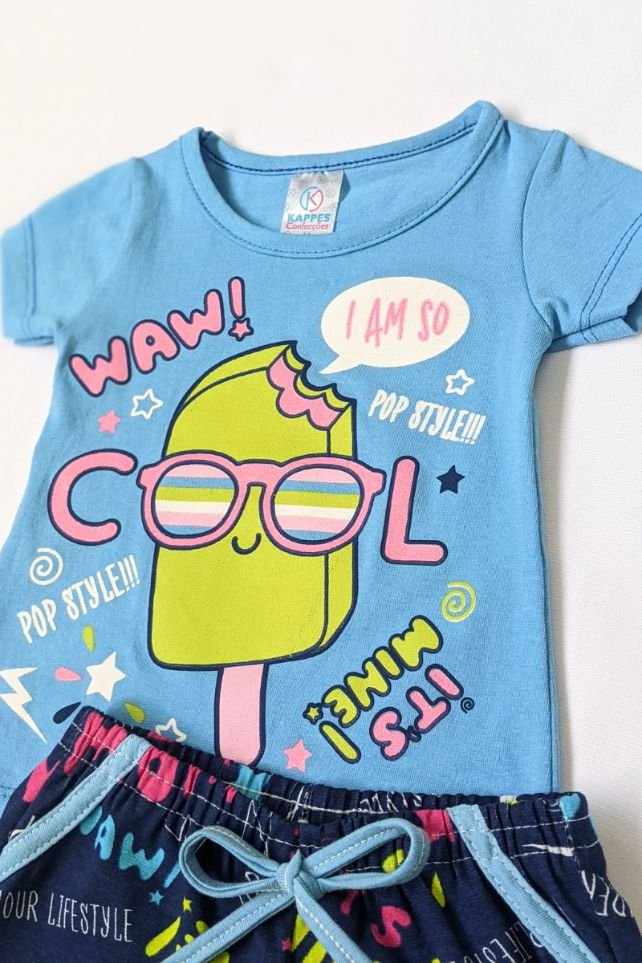 conjunto bebe feminino camiseta shorts loja roupa online barata site miau moda 1