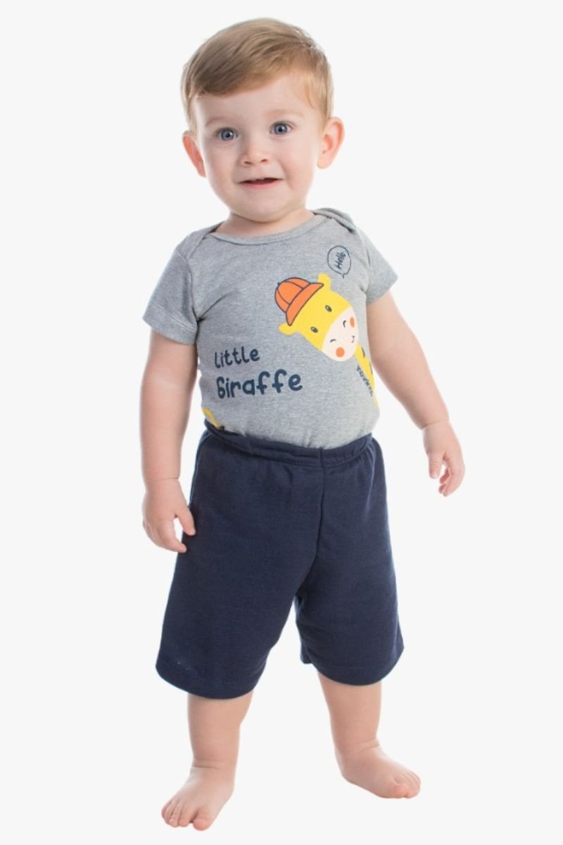 conjunto bebe masculino body bermuda algodao loja roupa barata online site miau moda kids 2