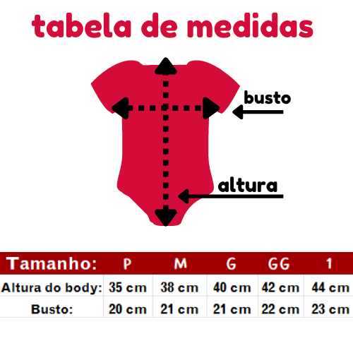 tabela medidas body bebe copa do mundo brasil