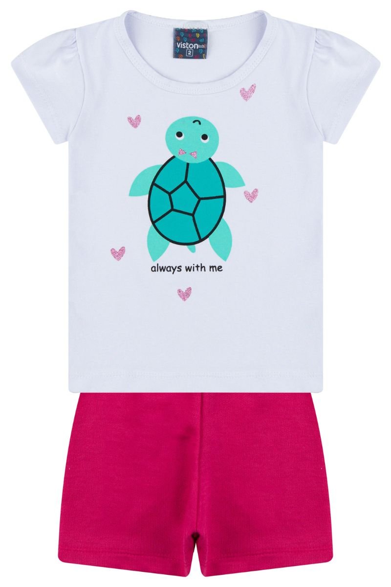 vconjunto bebe feminino camiseta bermuda algodao roupa online qualidade loja miau moda kids 3