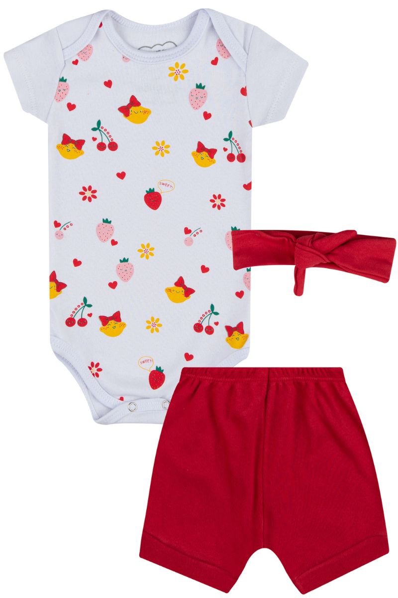 conjunto bebe feminino body bermuda algodao suedine loja roupa qualidade online site miau moda kids