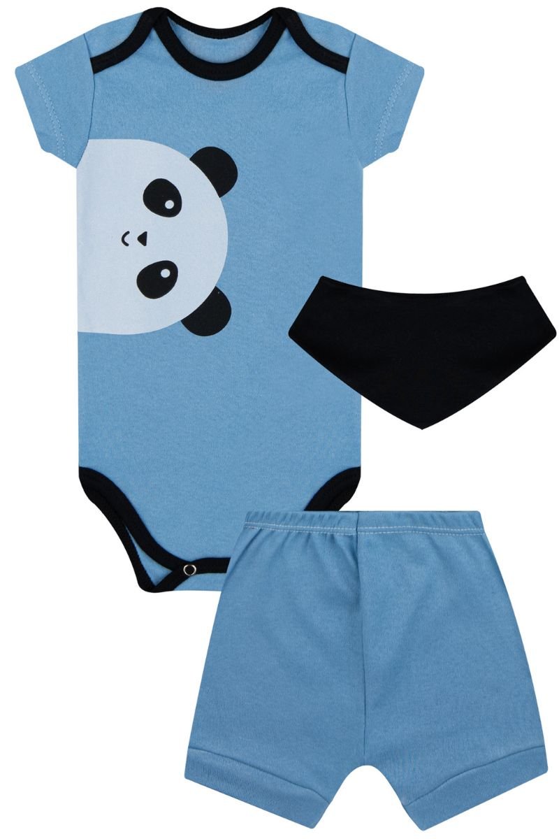 conjunto bebe masculino body bermuda algodao suedine loja roupa qualidade online site miau moda kids 5