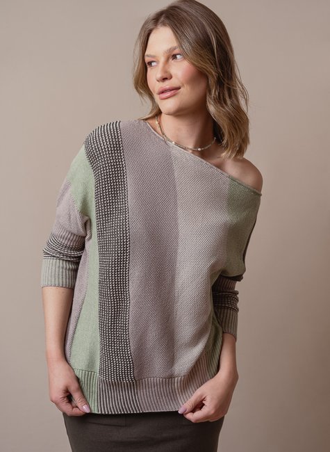 03 blusa listras horizontal tricot feminina