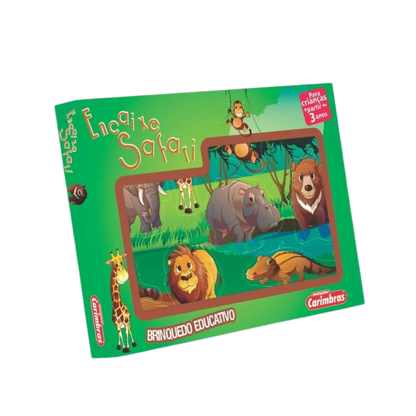 Jogo da memória - Safari - brinquedo educativo de madeira
