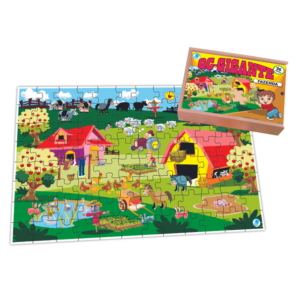 Quebra-Cabeça Gigante - Praia - 96 peças - Simque Brinquedos Educativos