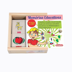 Jogo Educativo da Memória de Alfabetização em MDF - STEM Toys