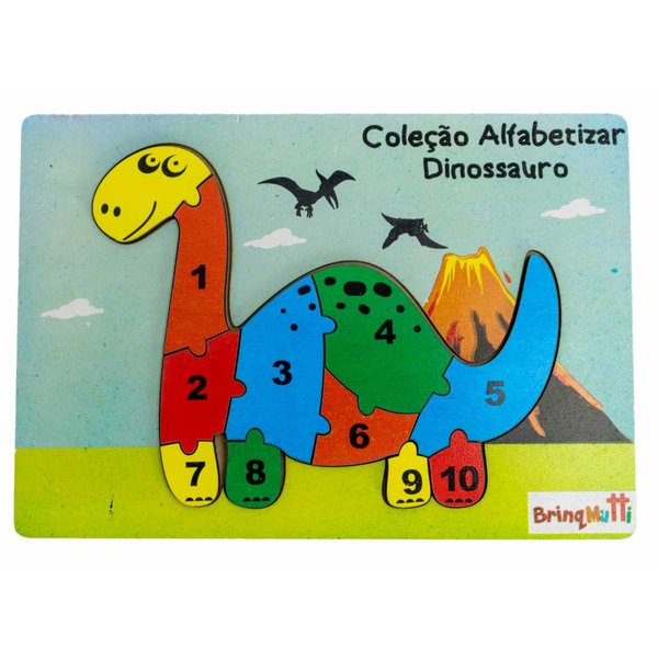 Kit 10 Quebra Cabeça Infantil - Era dos Dinossauros - 60 Peças Cada -  Akikola