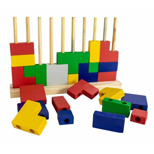Tetris de Encaixar de Madeira – Jogo Educativo para Crianças – Afeto Lúdico