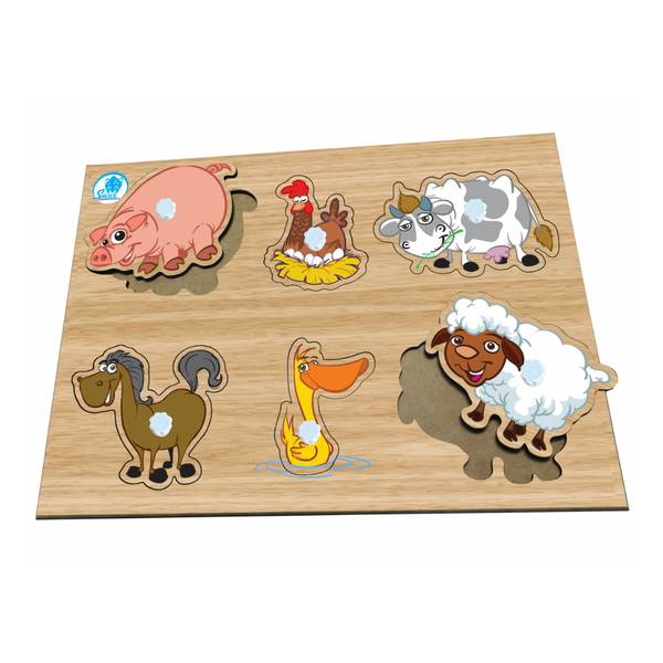 Brinquedo Pedagógico Madeira Quebra Cabeça Infantil Desenhos Ou Animais Vol  2
