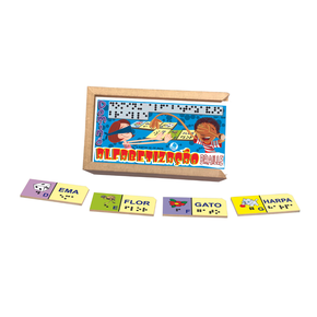 Jogo Domino com 28 Peças de Madeira Educativo para Crianças - Loja Tatu de  Boa!