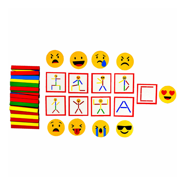Mosaico de Palitos - Brinquedo Educativo Emoções