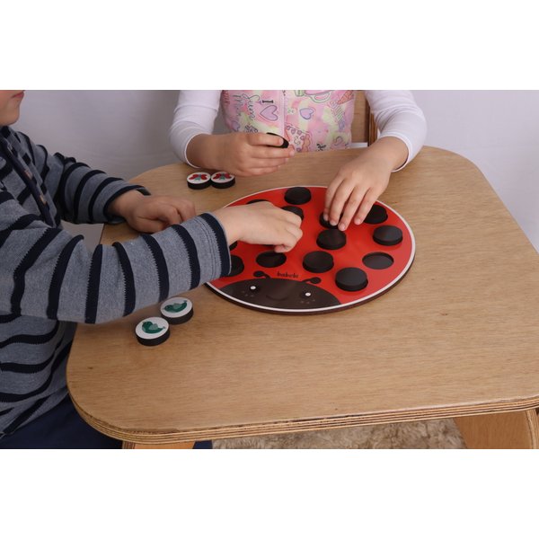 Brinquedo Educativo em madeira Tabuleiro da Memória Joaninha - Pumie Toys