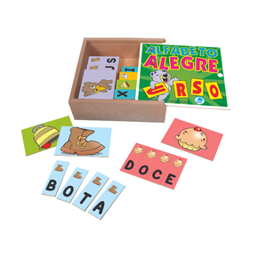 brinquedo Jogo Pedagógico Didático Encaixando as Sílabas 40 Peças Madeira  Educativo para Alfabetização Lúdica - Brinquedos Educativos Pedagógicos de  Madeira