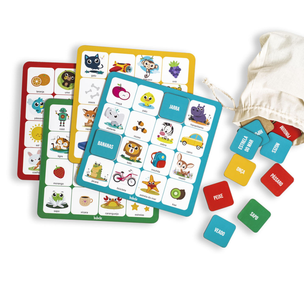 Bingo de Palavras Para Alfabetização Infantil Jogo Animais - Bambinno -  Brinquedos Educativos e Materiais Pedagógicos