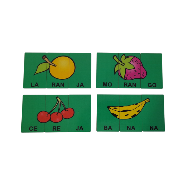 Kit 4 Quebra-Cabeça Cognitivo para Idosos - Frutas Coloridas - 60