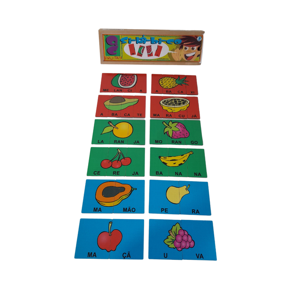 Memória Frutas Inglês - Simque Brinquedos Educativos