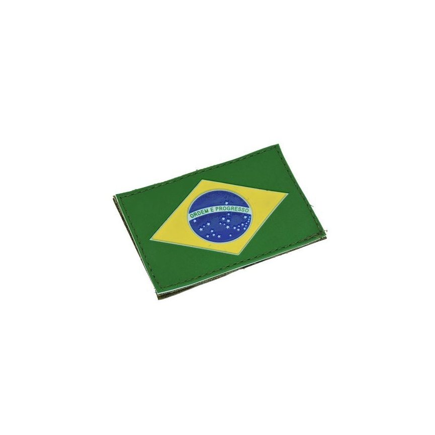 Patch Bandeira do Brasil Emborrachada Verde